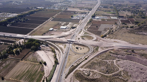 Variante Palmira: habilitan parcialmente dos rulos de ingreso en la intersección de Ruta 7 y Ruta 40