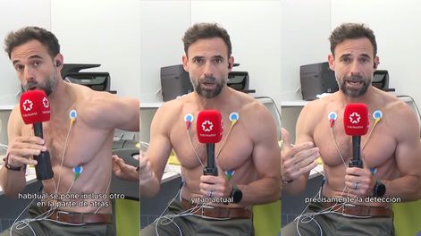 Un periodista mostró su físico durante un informe en vivo y revolucionó las redes