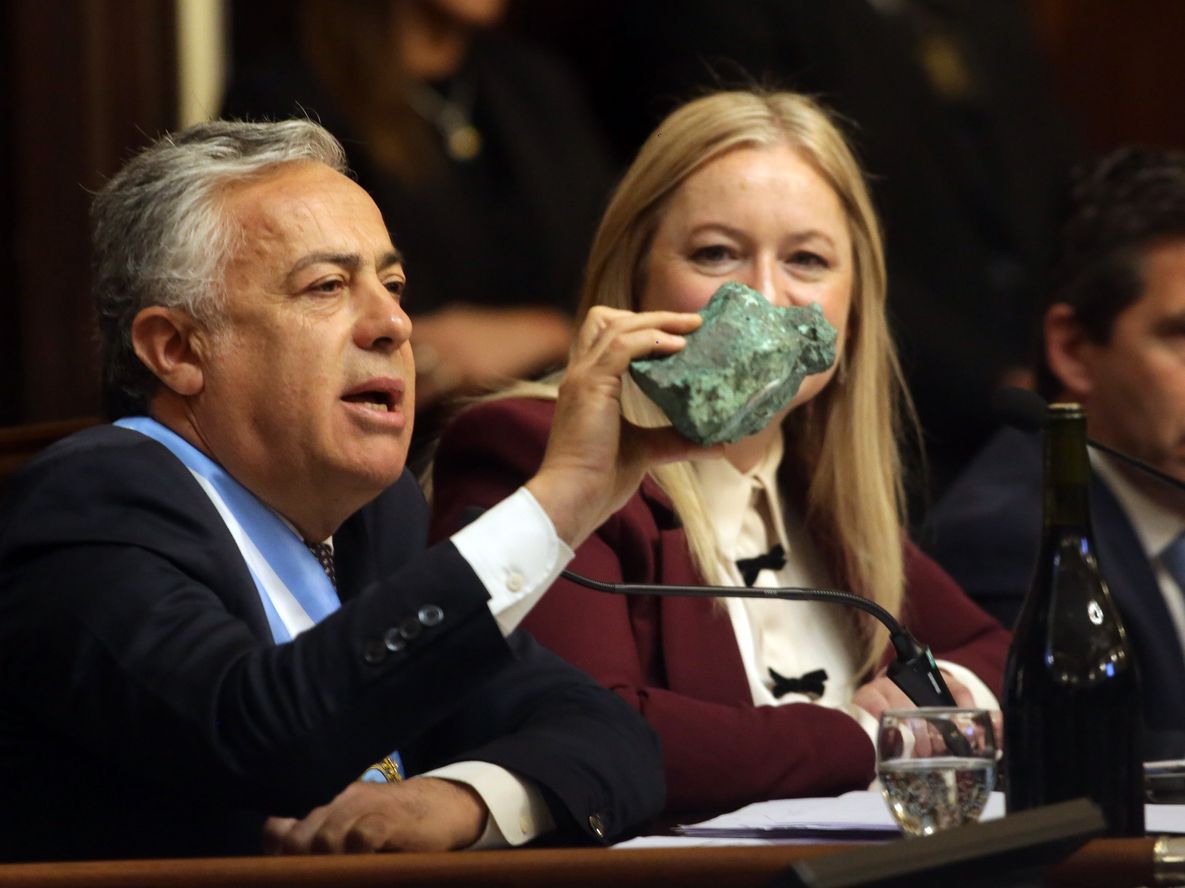 El gobernador Alfredo Cornejo en la Asamblea Legislativa /Foto: Marcelo Álvarez