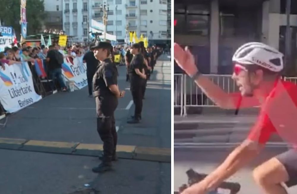 Dos personas pudieron sortear las vallas de seguridad en la asunción de Milei