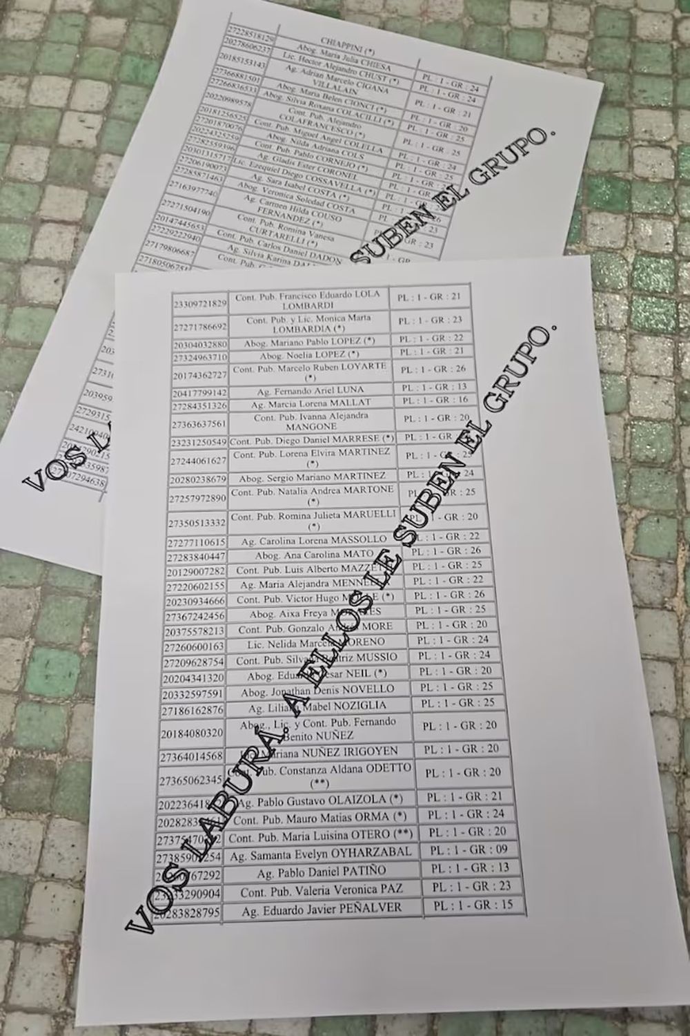 La sede central de ARCA amaneció con volantes en reclamo a la lista de nombres de empleados ascendidos