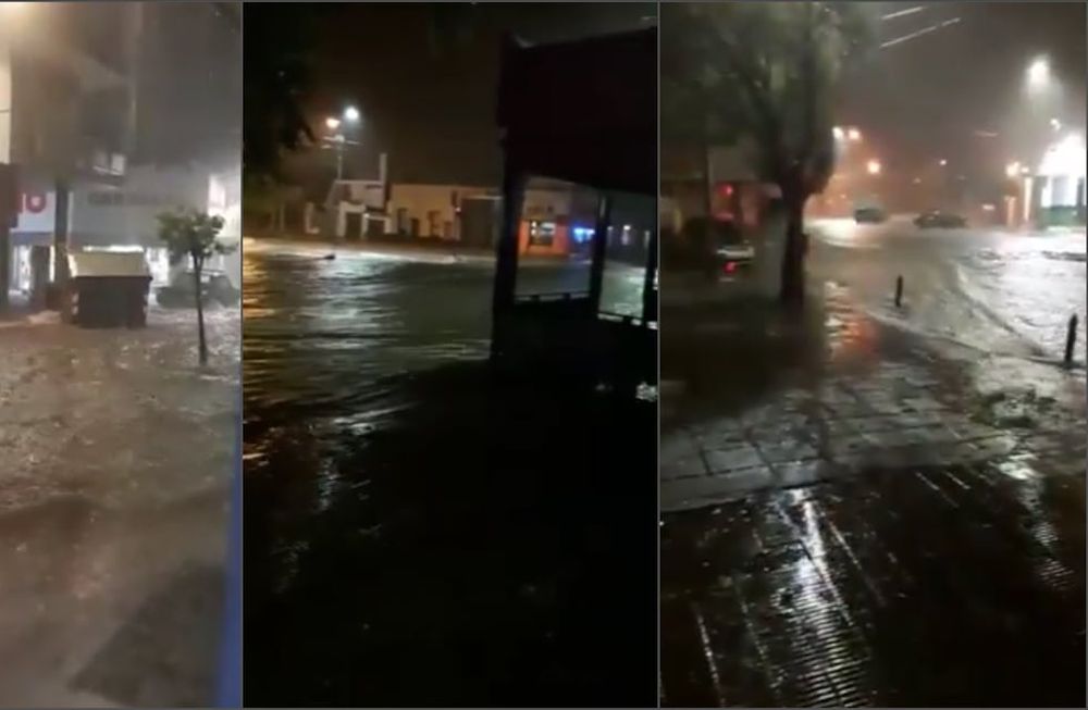 Fuerte tormenta inundó las calles de San Luis y causó daños en viviendas.