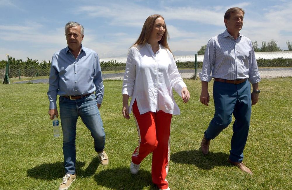 La diputada María Eugenia Vidal visitó junto al gobernador Rodolfo Suárez y al ex gobernador Alfredo Cornejo, en la visita anterior.Foto: Orlando Pelichotti