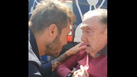 San Lorenzo: emotivo encuentro de Tinelli con un vitalicio que le hizo un especial pedido