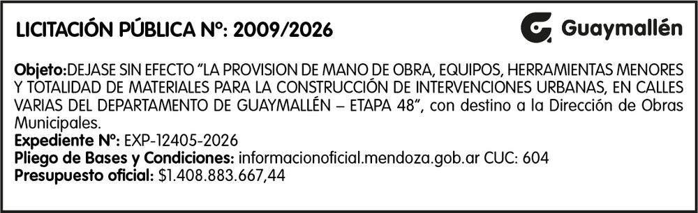 Licitación Guaymallén