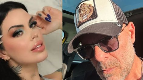 La modelo conoció al influencer en 2014 y estaba convencida de que él era el verdadero Bruce Willis. Foto: Sofía Clérici en Instagram / dobledebruce en Instagram.