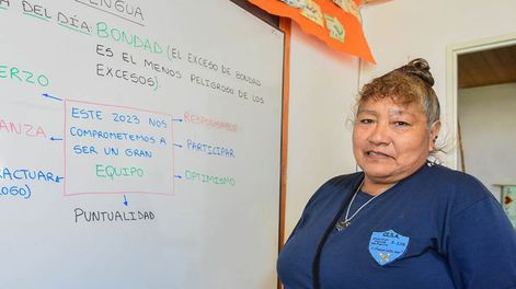 Francisca Domínguez empezó a estudiar a sus 54 años en un cebja. | Foto: Mariana Villa / Los Andes