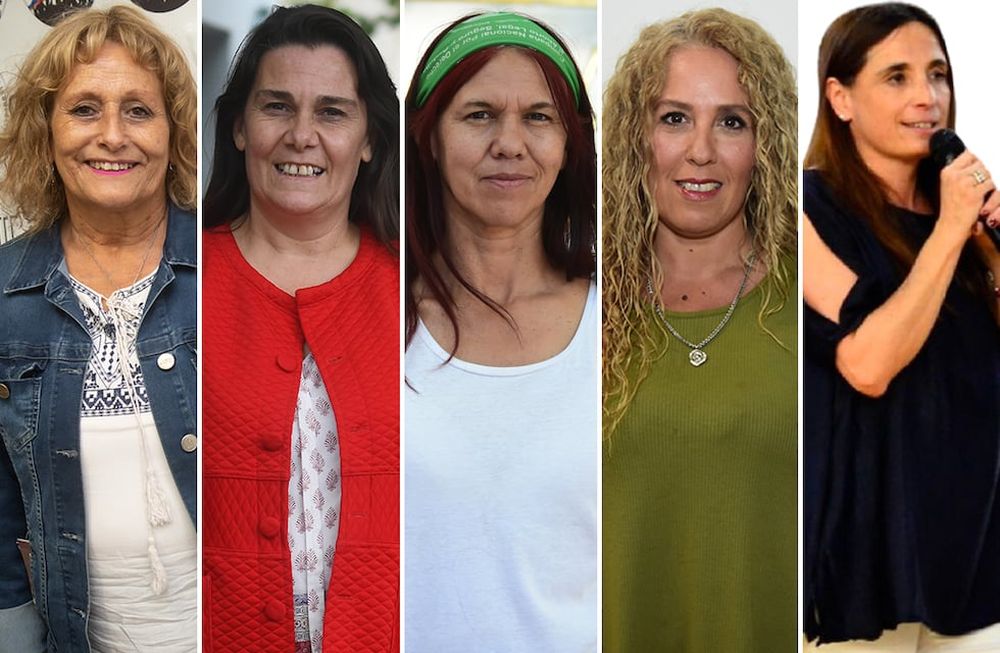 Una mujer volverá a conducir el SUTE después de 26 años.Mirtha Faget, Carina Senado, Verónica Torres, Cristina Raso y Sandra Lacoste, las candidatas.