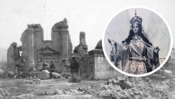 La figura de la Virgen de la Merced resistió al devastador terremoto de 1861 en Mendoza (foto archivo)