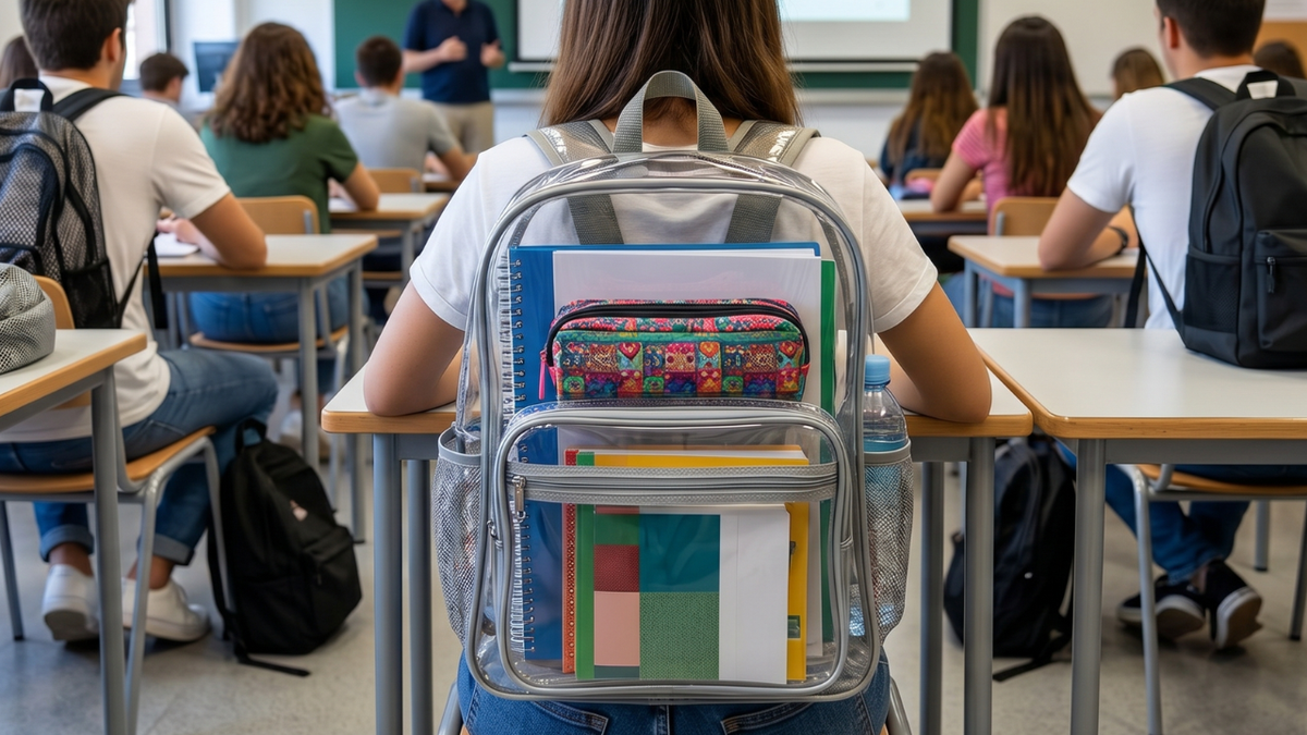 Por las amenazas en las escuelas, ya venden mochilas y cartucheras transparentes