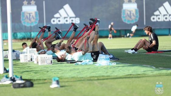 Entrenamiento de la Selección Argentina en el predio de Ezeiza. / Gentileza.