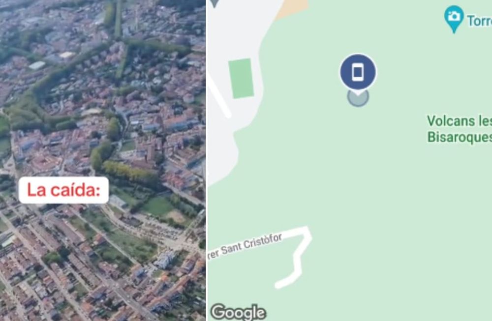 El celular fue grabando mientras caía desde el helicóptero / captura de video @carlizetta