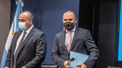 Los Andes | Martín Guzman Ministro de Economía junto a Juan Manzur jefe de Ministros anuncian el acuerdo con el FMI en Argentina . Foto Federico Lopez ClaroFondo Monetario Internacional