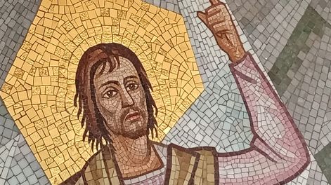 Jesús, detalle del mosaico realizado por el maestro Salvatore Spinatto (1910-1999) en la iglesia San Juan Bosco, en la ciudad de Mendoza. En el evangelio de hoy, Jesús habla sobre los signos de los tiempos. 