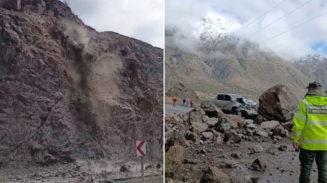 Despejaron rocas con riesgo de caída inminente en la Ruta 7