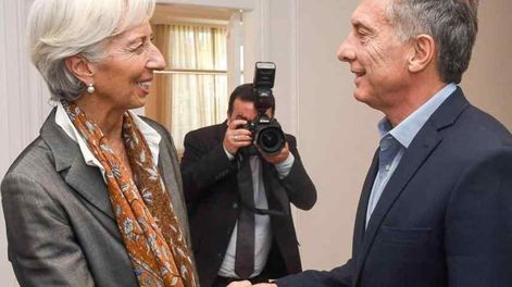 Christine Lagarde, junto a Mauricio Macri. (Archivo / Presidencia)