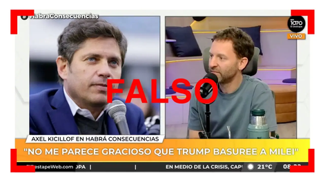 Es falso este video donde Axel Kicillof dice en Nación la derrota es toda de Cristina: está hecho con IA