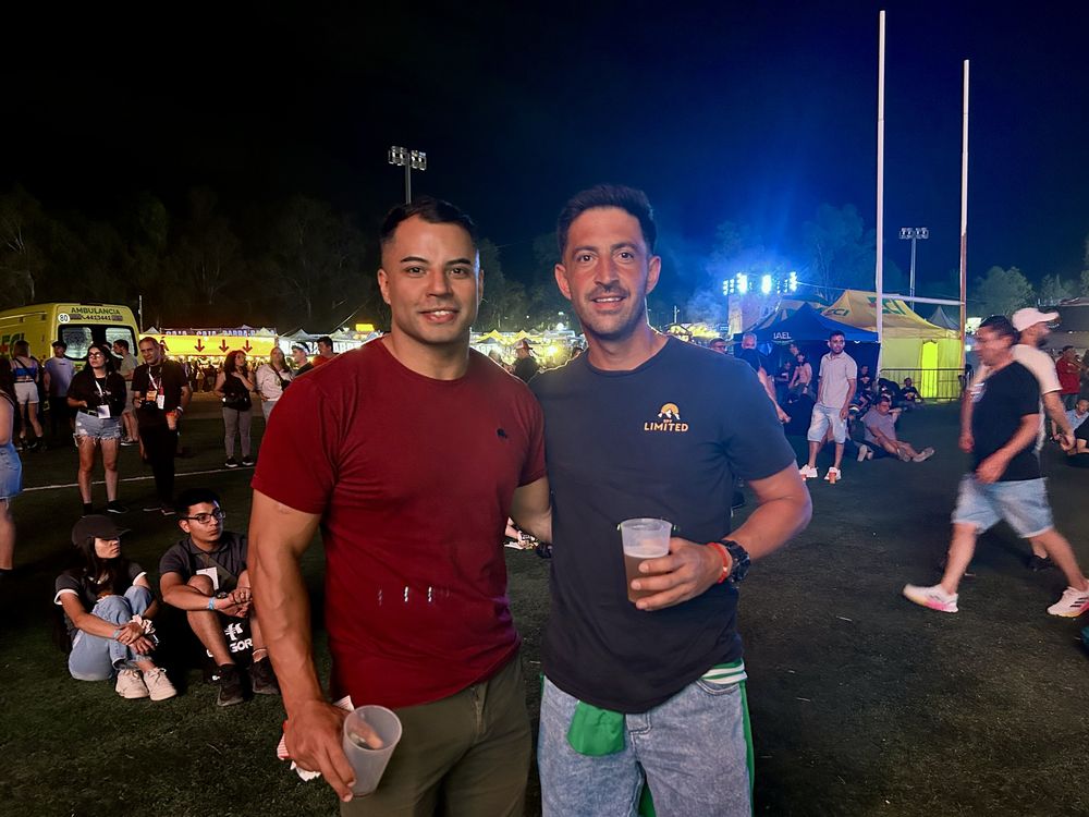 Pablo Serrano e Iván Carmona no quisieron perderse la última jornada de la Fiesta. 