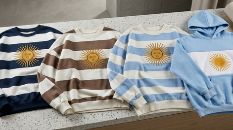 Cada vez más marcas optan por utilizar diseños de Argentina en buzos, remeras, gorras y accesorios.