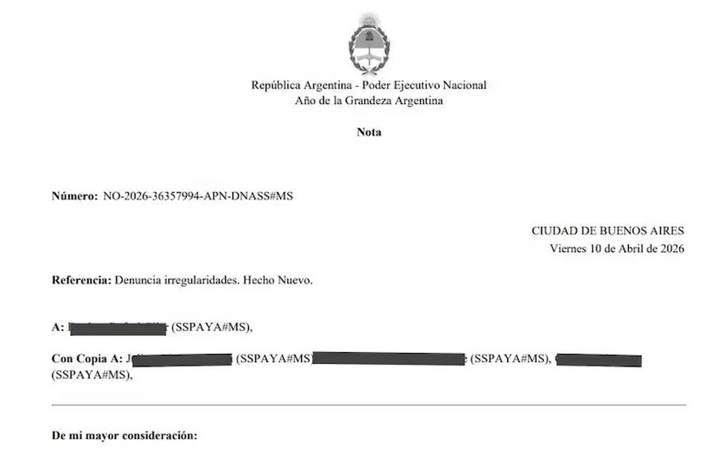 Documento interno del Ministerio de Salud sobre presuntos sobreprecios en compras de Andis