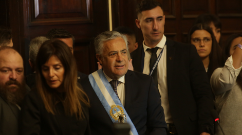 Alfredo Cornejo hizo eje en la seguridad a la hora de los anuncios y aseguró que su gobierno tiene un plan consistente.