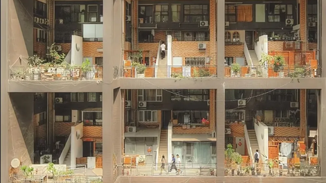El edificio que parece una casa de muñecas gigante en una ciudad de China.
