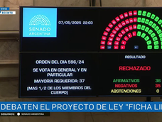 El Senado rechazó el proyecto Ficha Limpia.