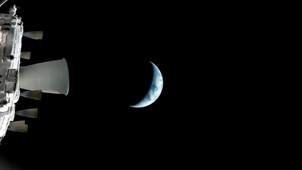 La vista de la tripulación del Artemis II en la mañana de este jueves, desde 41.756 millas (67.200 km) de altura.