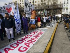 Protestas contra el Gobierno por el Hospital Garrahan en 2025.