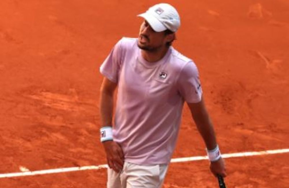 Guido Pella no pudo terminar su partido.