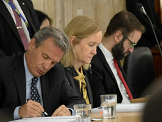 Dante Vega y María Gloria André, los fiscales del juicio al exjuez Walter Bento. Foto: Orlando Pelichotti