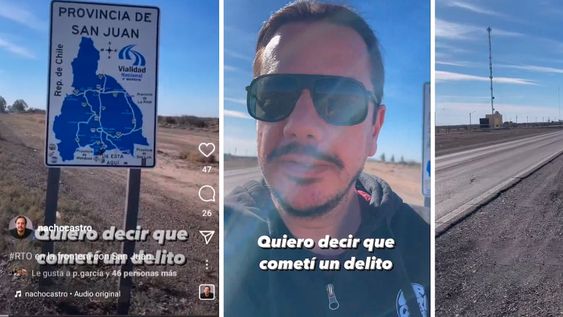 EL policía pretendía quedarse con el carnet del periodista y hacerle una multa de $45.000. Foto Captura: Instagram/@nachocastro