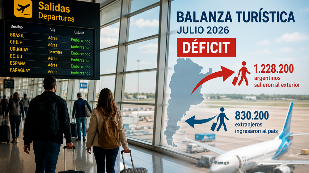 Salieron más argentinos que extranjeros que ingresaron al país y la balanza turística continuó con déficit en julio. (ilustrativa)