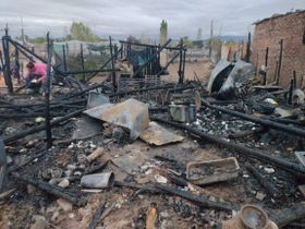 El incendio destruyó por completo la vivienda de la familia en Luján de Cuyo.