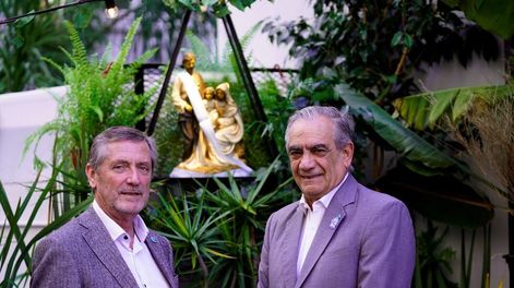 El mendocino Carlos Iannizzotto, presidente de Coninagro y el vice, Elbio Laucirica de la provincia de BsAs.