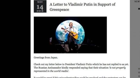 Paul McCartney pide por carta a Putin que libere a los activistas de Greenpeace