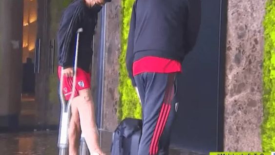 El paraguayo habló a pocas horas de haber sufrido una fractura de tibia y peroné y agradeció el apoyo recibido. Además, contó cómo fue el encuentro con Aldair Rodríguez. / Gentileza.