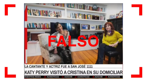 No, esta foto de Katy Perry junto a Cristina Fernández de Kirchner no es real: es un montaje