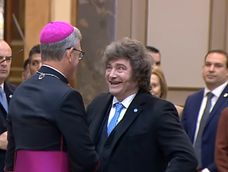 Javier Milei junto a Jorge García Cueva en el Tedeum 2026