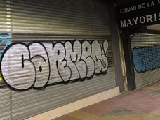 el jurado vecinal encontro responsable a una mujer por pintar 22 grafitis