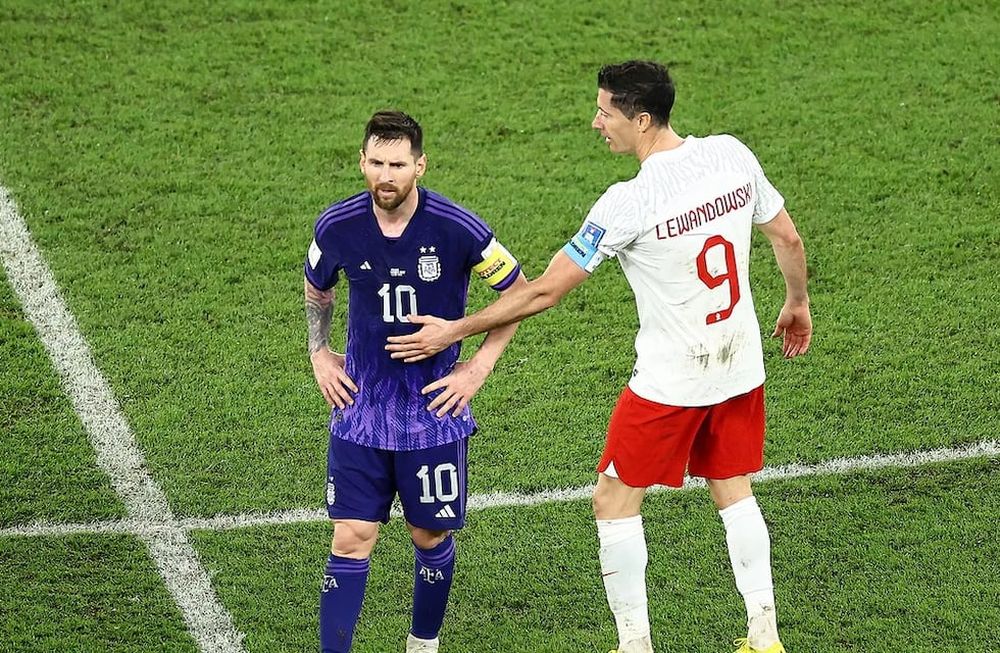 Messi y Lewandowski - Gentileza SportoweFacty