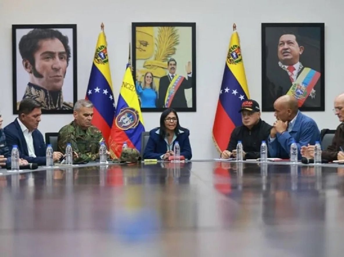 Delcy Rodríguez y su equipo de trabajo en el gobierno de Venezuela