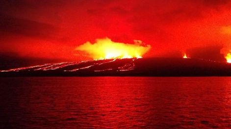 Evalúan la erupción del volcán Sierra Negra en Isla Galápagos