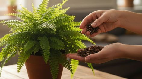 el mejor fertilizante natural para helechos, hortensias y plantas de interior, lo tiras a la basura a diario