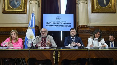 Los Andes | Los senadores Juan Carlos Pagotto y Edgardo Kueider, presidentes de las comisiones de Justicia y de Asuntos Constitucionales del Senado, encabezaron el debate sobre la boleta única (Foto: Comunicación Senado)