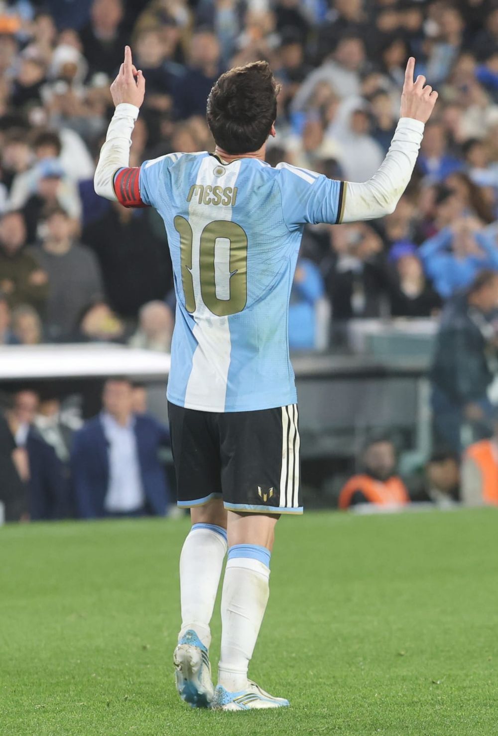 El grito de gol de Messi con la Selección Argentina. 