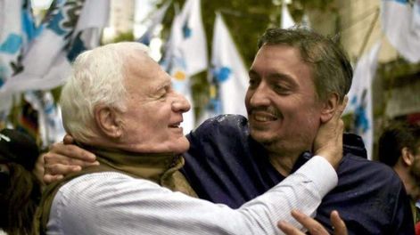 Nelson Periotti, exdirector de Vialidad Nacional, junto al líder de La Cámpora, Máximo Kirchner.