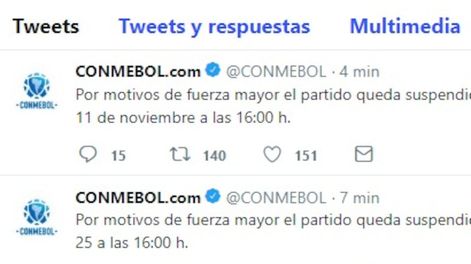 Otro grave error de la Conmebol