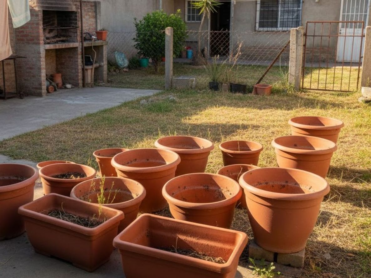 Esta idea de reciclar macetas viejas la vuelve una forma de embellecer el espacio con ingenio y al mismo tiempo un beneficio para distintas aves.