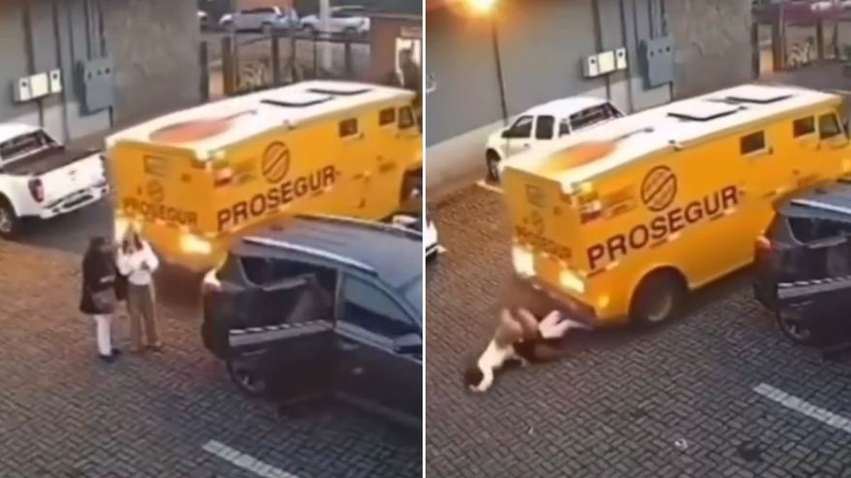 Impactante video: camión de caudales atropelló a dos mujeres en el estacionamiento de un shopping en Chile